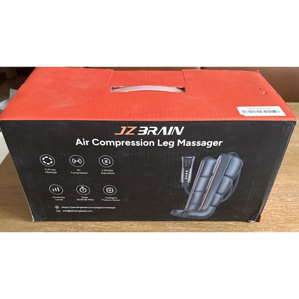 JZ Brain Leg Massager Air Compression Heat Calf Circulation Pain Relief